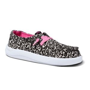 NWT REEF Leopard Breakwater Kids Boat Shoes